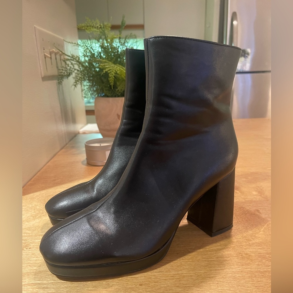 Billini Black Leather Booties